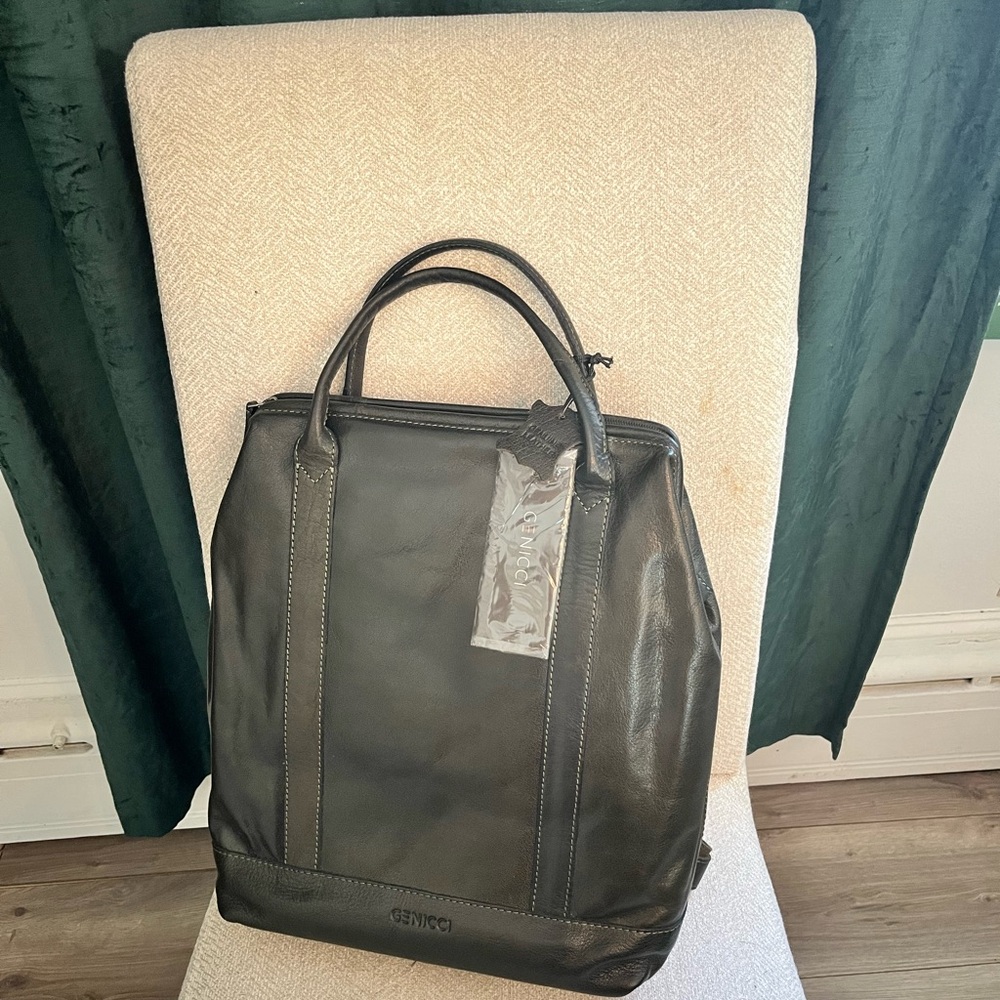 Gray Leather Men’s Bag (NWT)